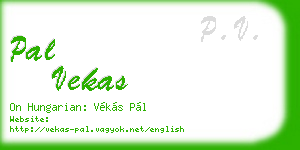 pal vekas business card