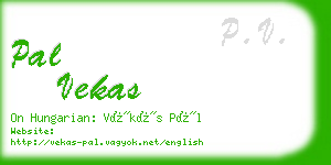 pal vekas business card